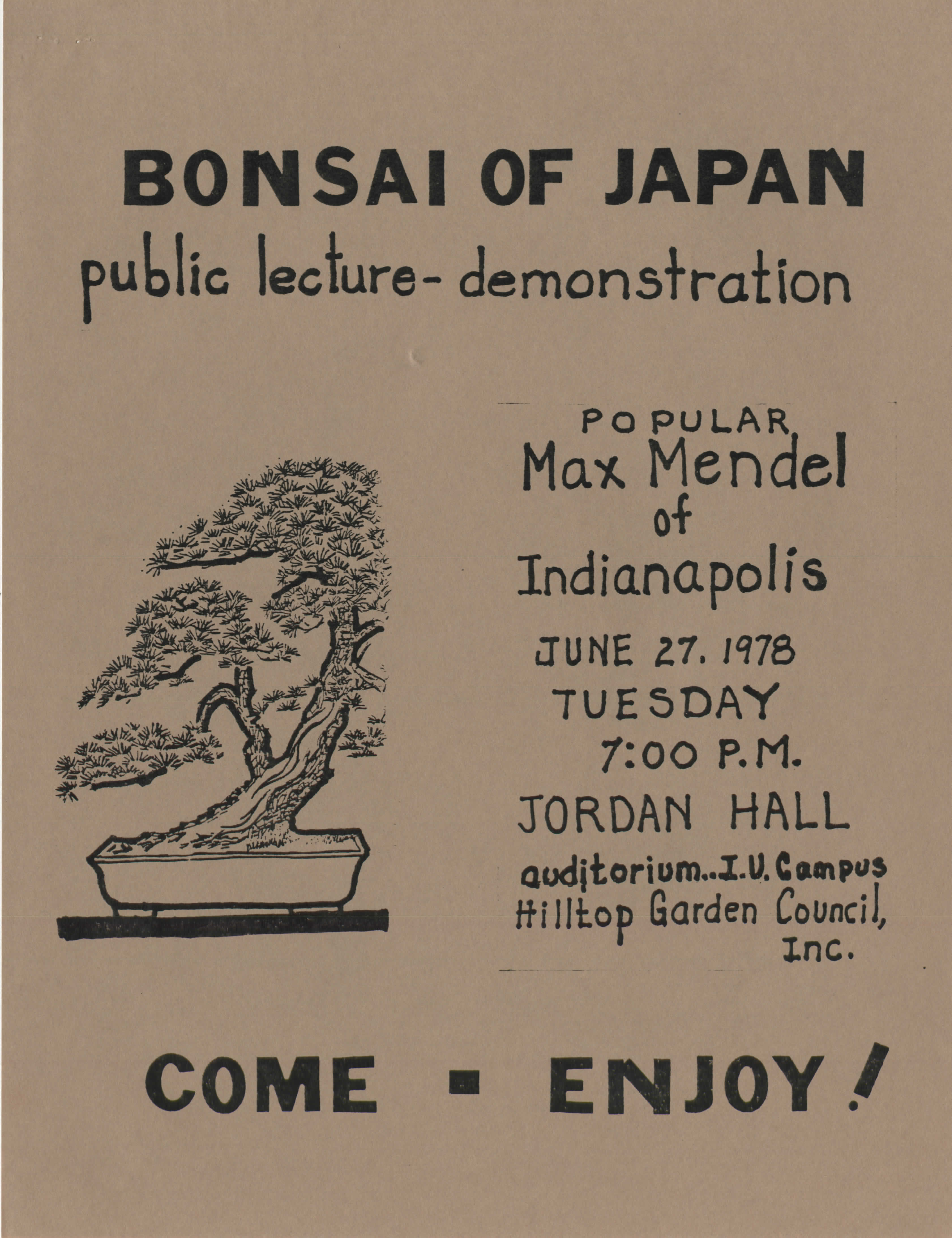 Bonsai of Japan Event Flyer